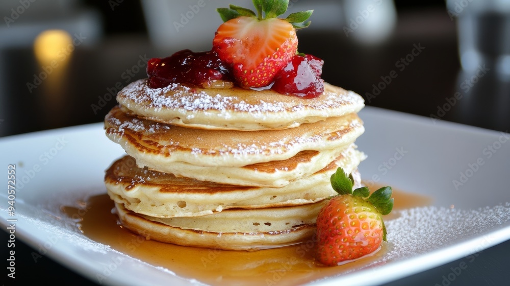 Jammy strawberry pancakes Jammy strawberry pancakes