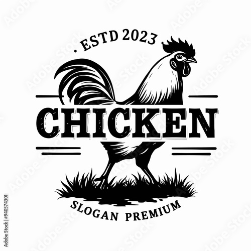 Chicken Logo Premium photo