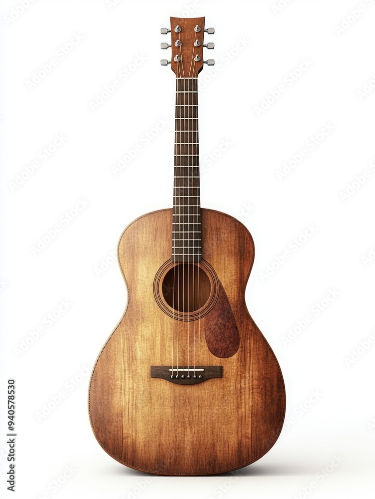 Fototapeta premium Acoustic Guitar with Sunburst Finish and Natural Wood Grain