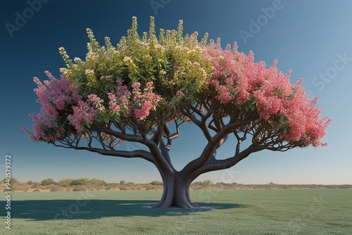 Vibrant 3D Corymbia Ficifolia Tree Fashion Featuring Stunning Blossoms and Exceptional Visuals photo