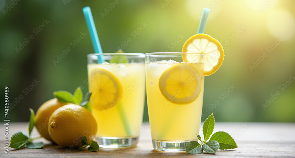 Fototapeta premium glass of lemonade