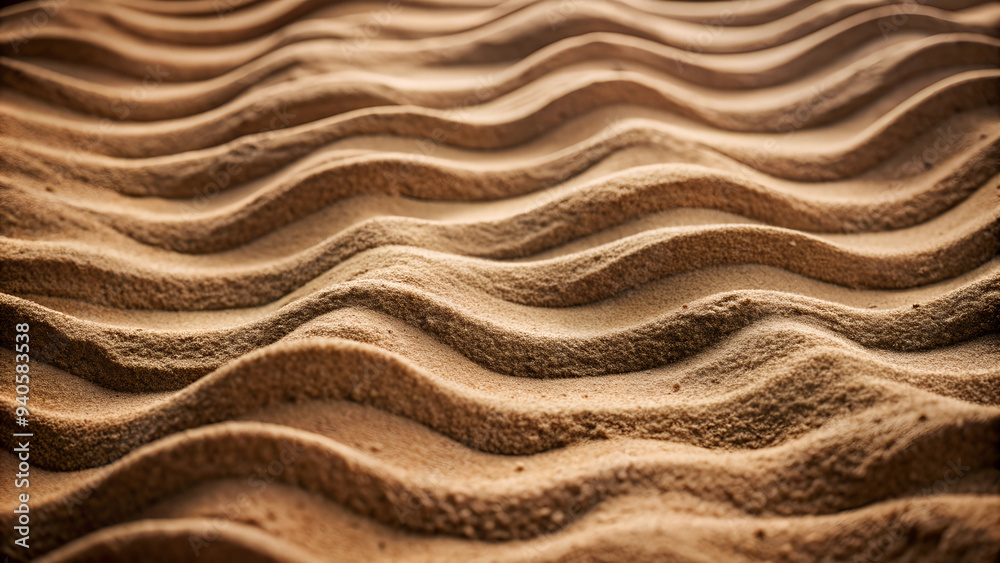 Desert sand dunes with ripples and shadows, realistic detail Desert sand dunes with ripples and shadows, realistic detail