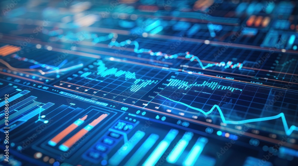 Financial Data Analysis Dashboard with Line Charts and Graphs Financial Data Analysis Dashboard with Line Charts and Graphs