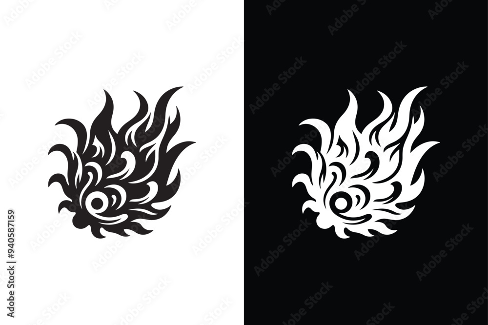 Dragon fruit victor icon with black and white background. Dragon fruit victor icon with black and white background.