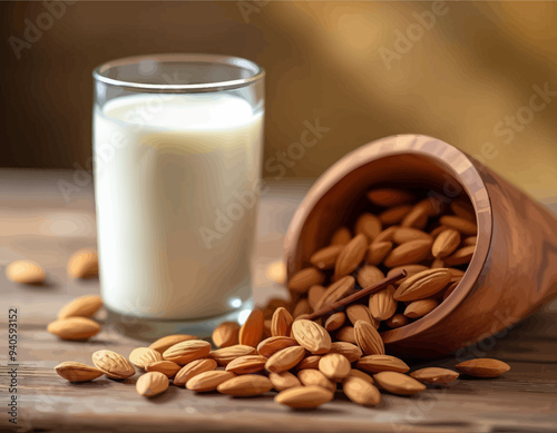 Milk and almonds: A healthy snack pairing