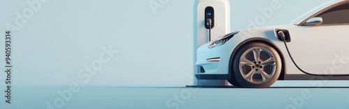 Wallpaper Mural An electric car connects to a charging station, showcasing advancements in e-mobility technology Torontodigital.ca