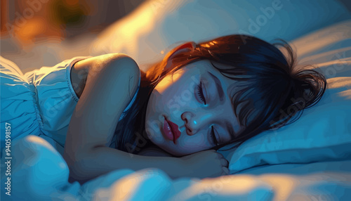 Peaceful Sleep: A Little Girl Dreams