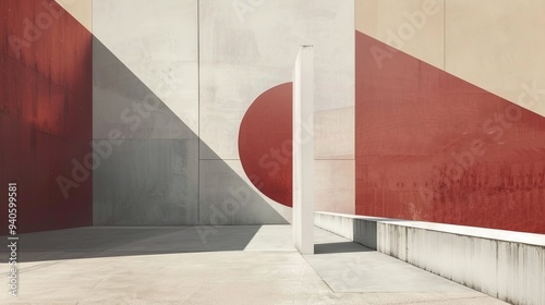 Embrace minimalism abstract beauty: a computer wallpaper showcasing modern architecture's clean lines and geometric shapes for an immersive widescreen experience