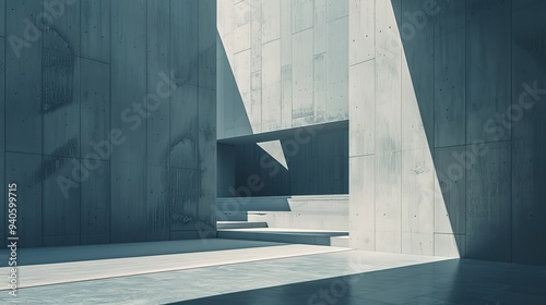 Embrace minimalism abstract beauty: a computer wallpaper showcasing modern architecture's clean lines and geometric shapes for an immersive widescreen experience