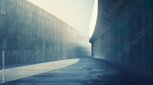 Embrace minimalism abstract beauty: a computer wallpaper showcasing modern architecture's clean lines and geometric shapes for an immersive widescreen experience