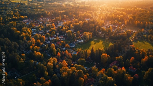 Mazsalaca aerial view photo