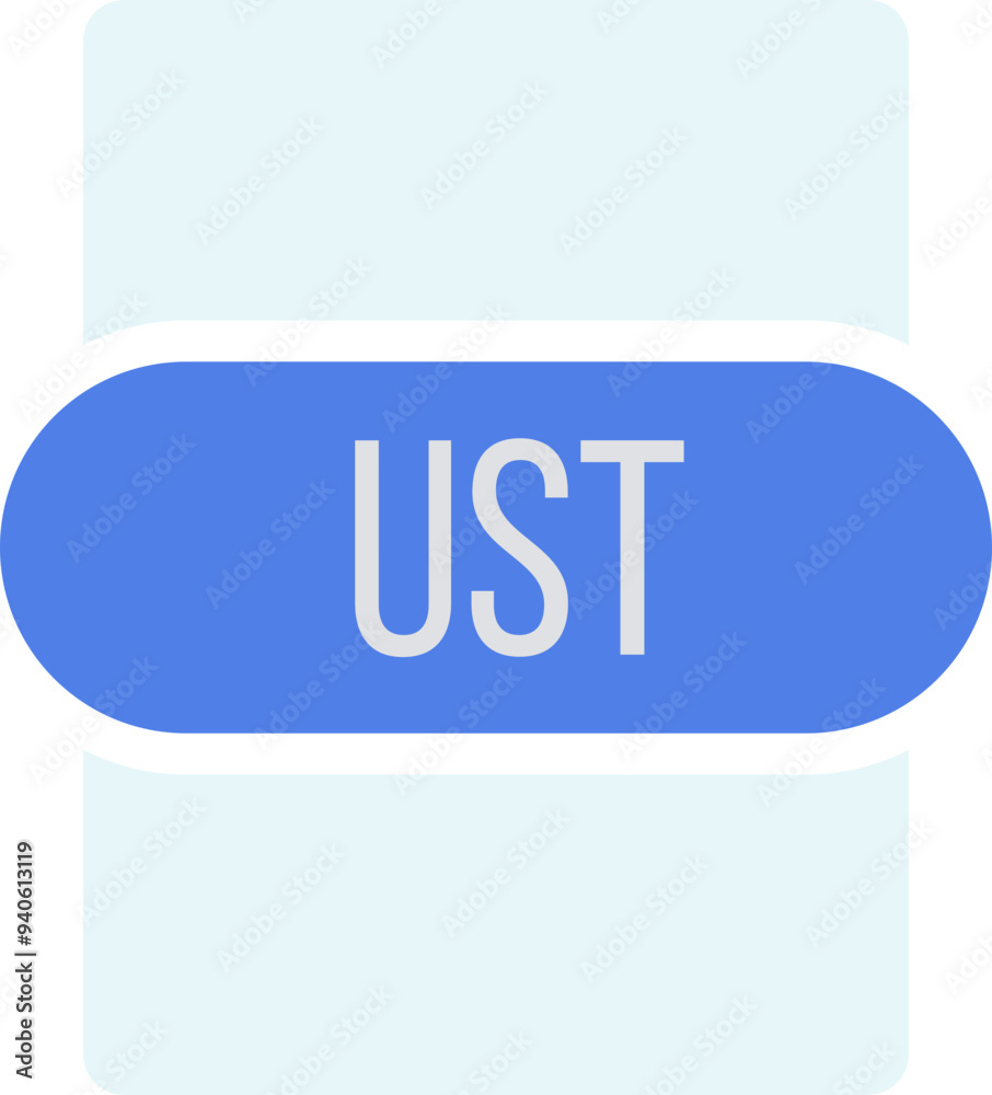 UST File extension icon rounded and color fill UST File extension icon rounded and color fill