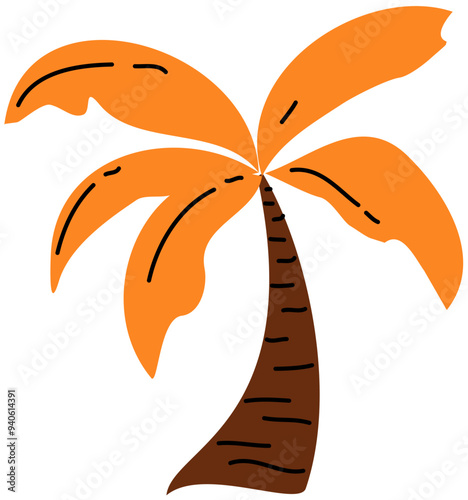 autumn tree vector illustration. Autumn season . Tree isolated