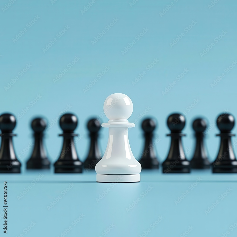 Multiple business strategies converging in a competitive market, 3D illustration Multiple business strategies converging in a competitive market, 3D illustration