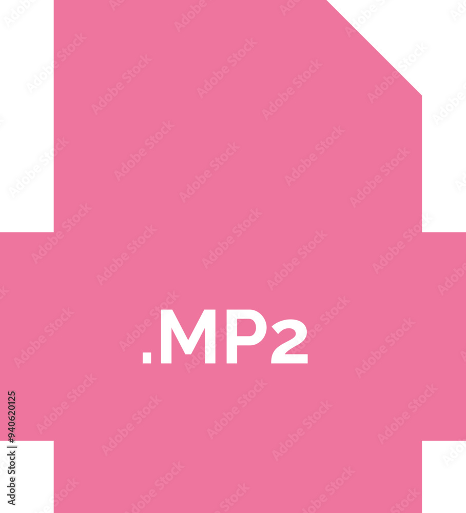 MP2 File extension icon fill crisp corners with symbol MP2 File extension icon fill crisp corners with symbol
