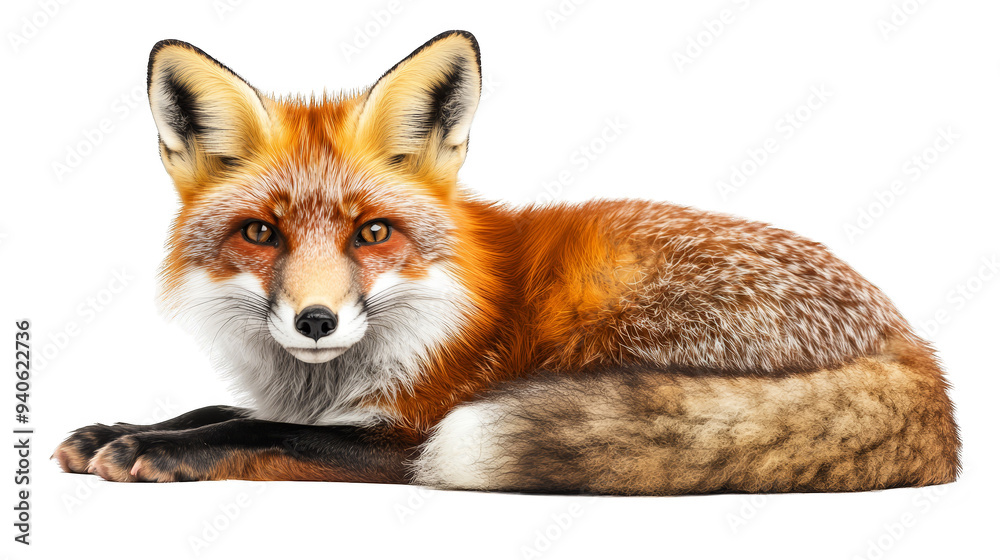 Red Fox Sitting Looking at Camera Red Fox Sitting Looking at Camera