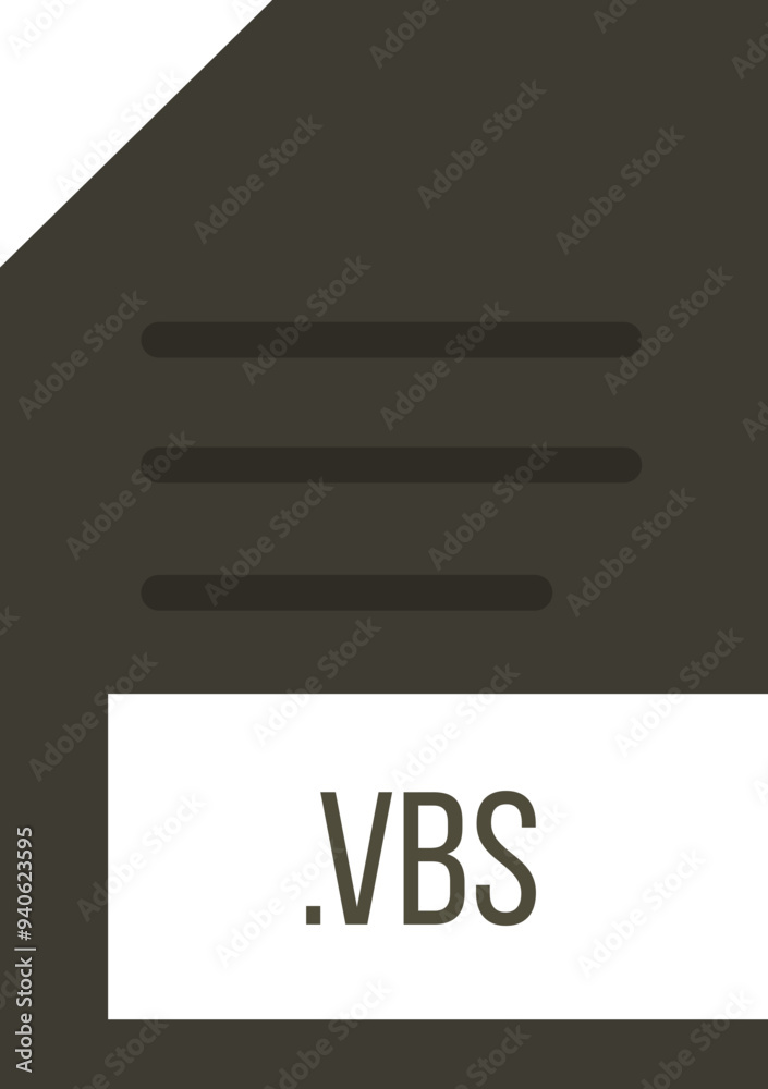 VBS File extension icon minimal colro fill VBS File extension icon minimal colro fill