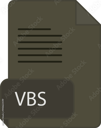 VBS file extension icon rounded lines and crisp corners