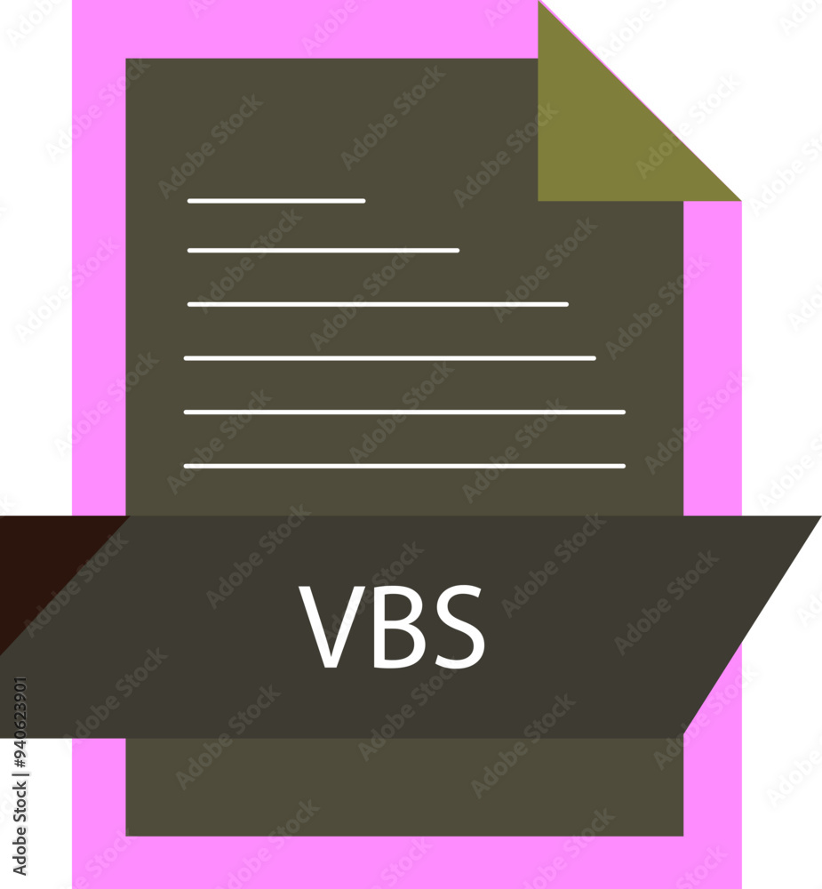 VBS File format icon modern design VBS File format icon modern design