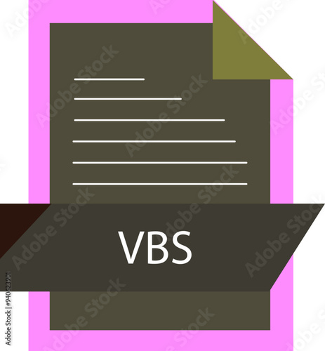 VBS File format icon modern design