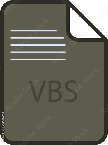 VBS File icon fill and outline rounded corners