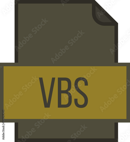 VBS File icon fill and outline crisp corners