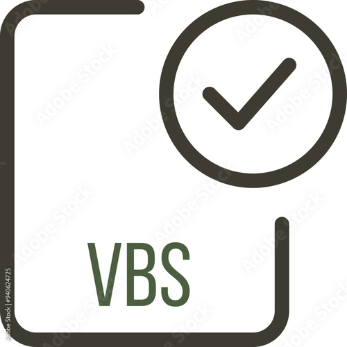 VBS File icon with checked mark