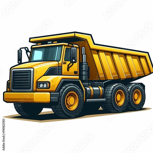 Dump Truck vector illustration isolated on a white background