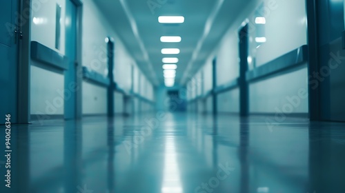 Wallpaper Mural Blurry hospital hallway healthcare and medical Torontodigital.ca
