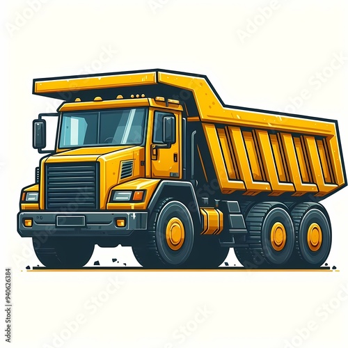 Dump Truck vector illustration isolated on a white background