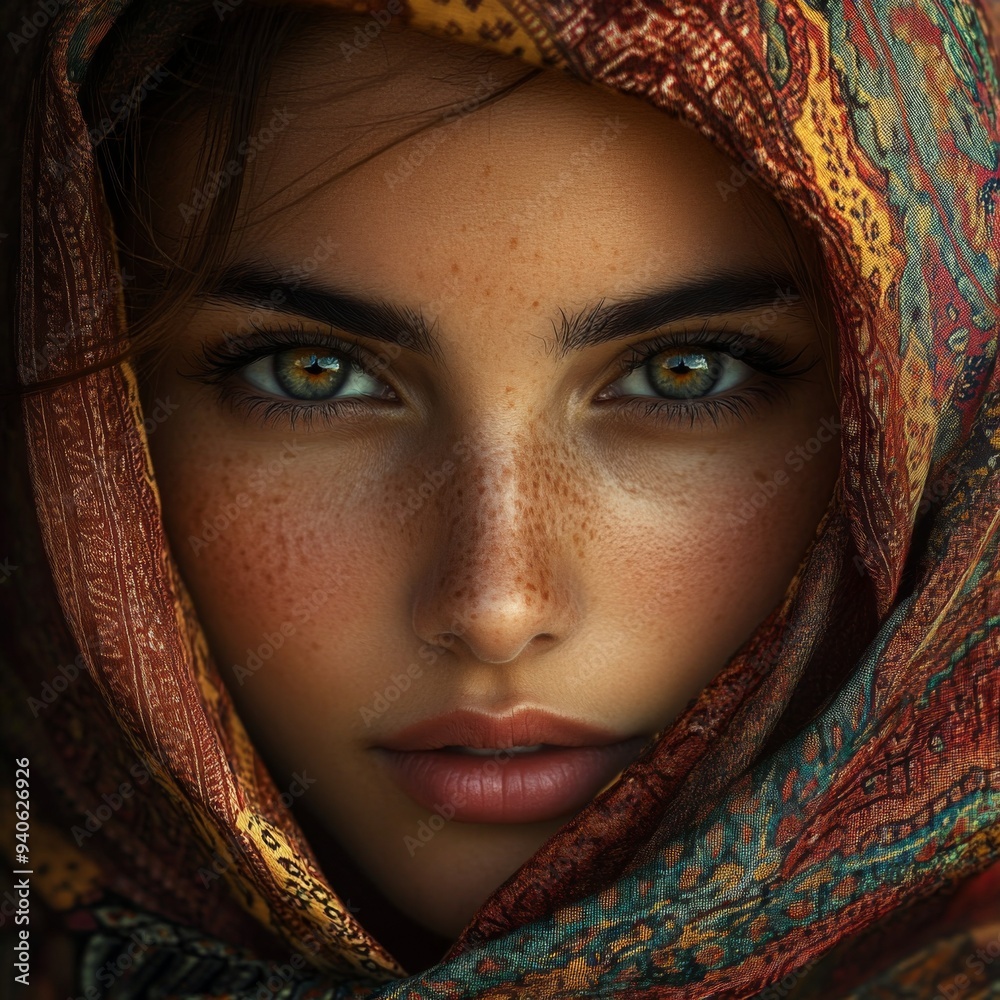 woman, beauty, fashion, face, scarf woman, beauty, fashion, face, scarf
