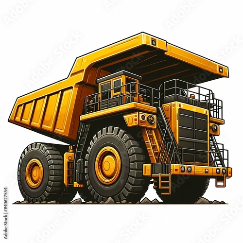 Dump Truck vector illustration isolated on a white background