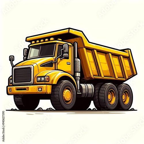 Dump Truck vector illustration isolated on a white background