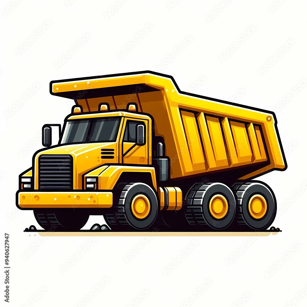 Dump Truck vector illustration isolated on a white background Dump Truck vector illustration isolated on a white background