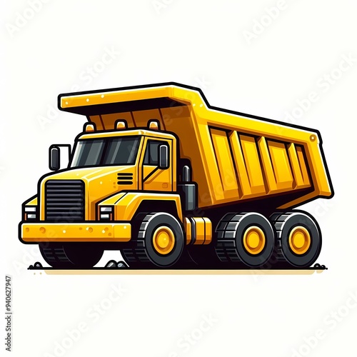 Dump Truck vector illustration isolated on a white background