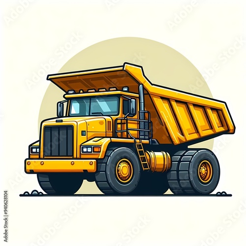 Dump Truck vector illustration isolated on a white background
