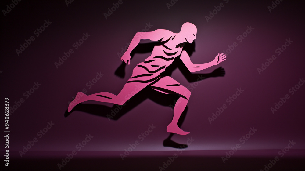 running man made of paper running man made of paper