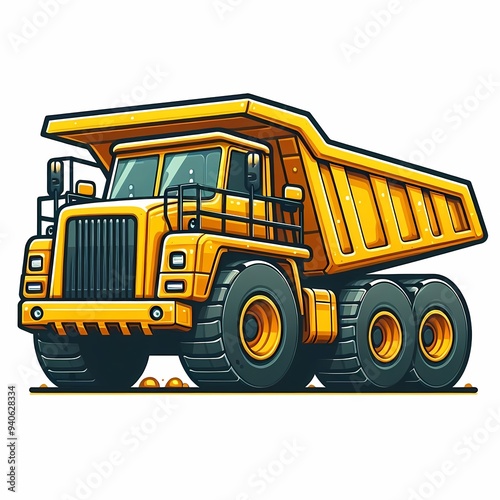 Dump Truck vector illustration isolated on a white background