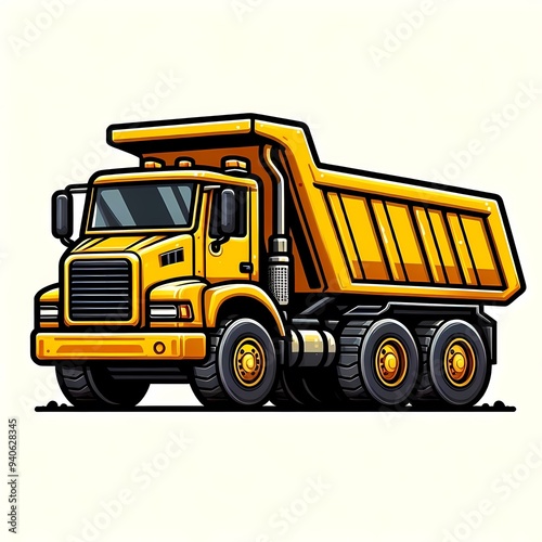 Dump Truck vector illustration isolated on a white background