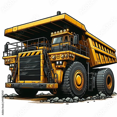 Dump Truck vector illustration isolated on a white background