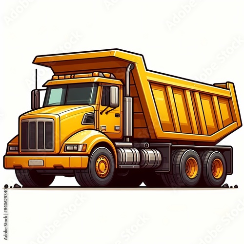 Dump Truck vector illustration isolated on a white background