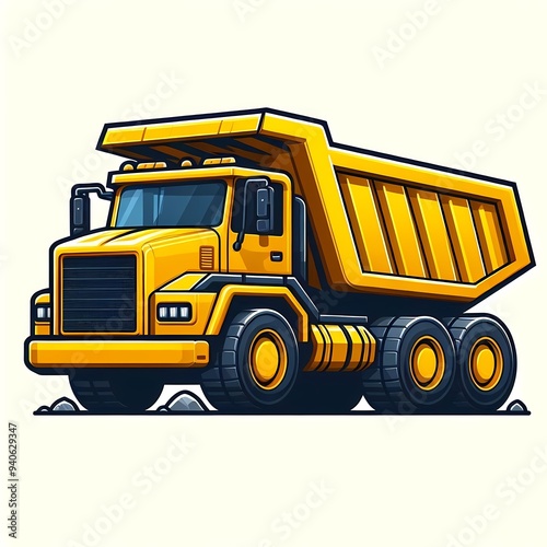 Dump Truck vector illustration isolated on a white background