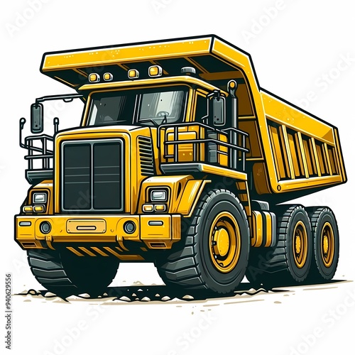Dump Truck vector illustration isolated on a white background