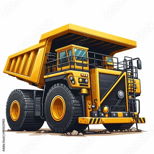 Dump Truck vector illustration isolated on a white background