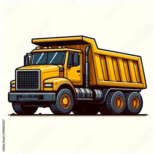 Dump Truck vector illustration isolated on a white background