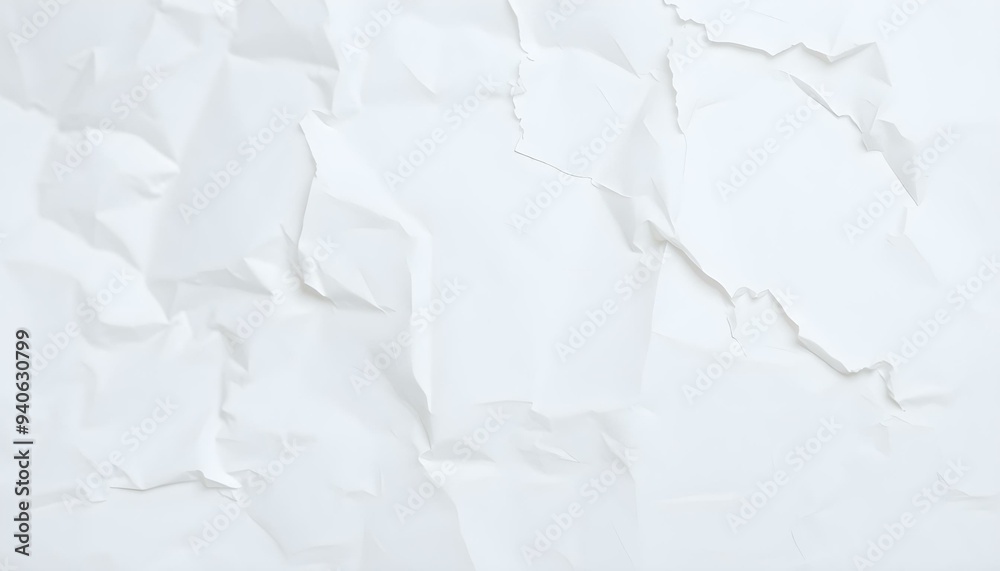 Obraz premium Crumpled White Paper Texture