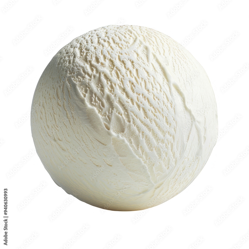 Milk Ice Cream Ball Isolated on a Transparent Background Milk Ice Cream Ball Isolated on a Transparent Background