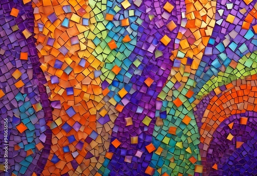 colorful mosaic glass background