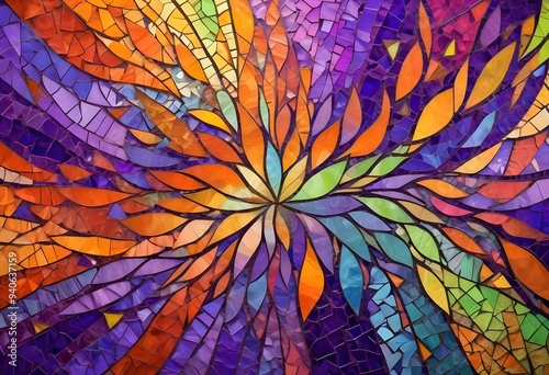 Wallpaper Mural colorful mosaic glass background Torontodigital.ca