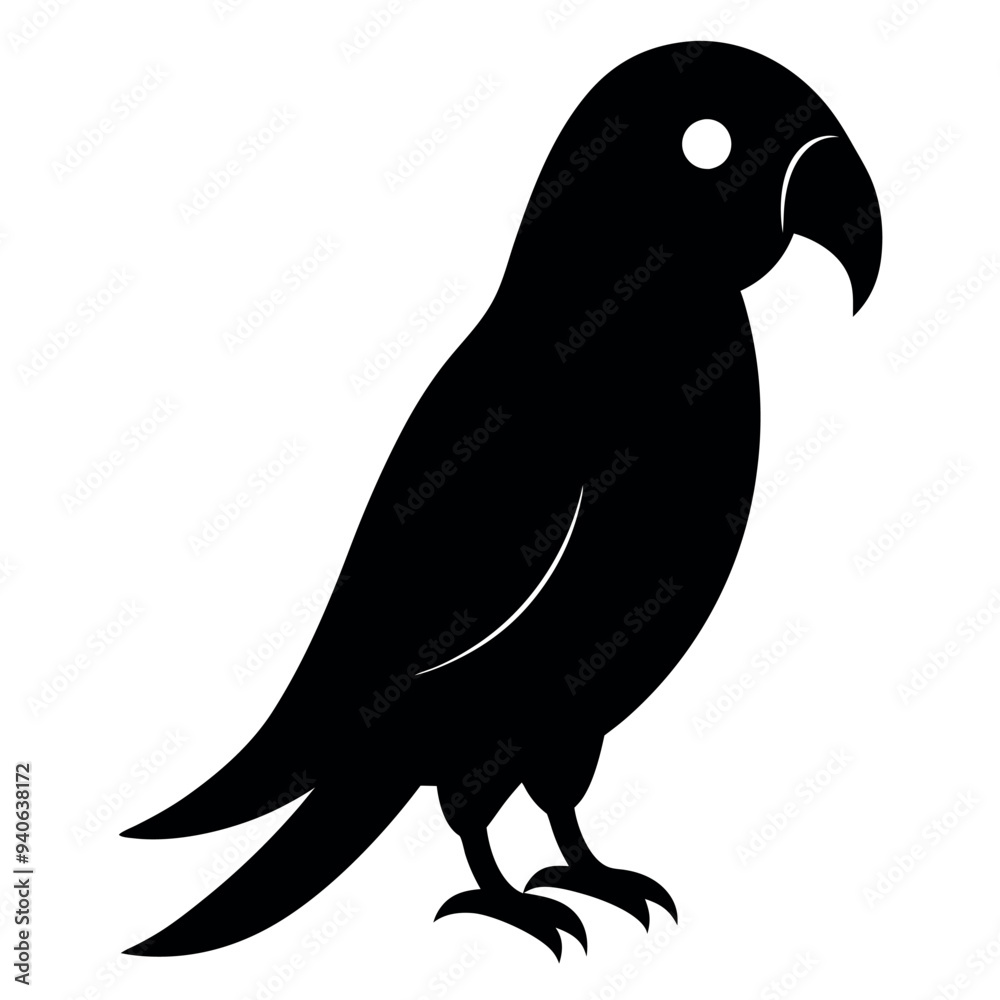 Obraz premium Simple Parrot silhouette vector illustration. 